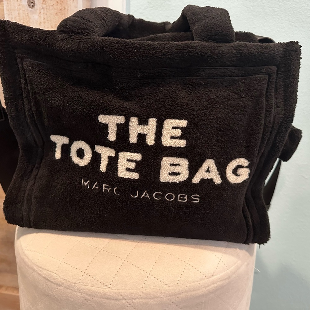 Marc Jacobs Black Terry Cloth Bag